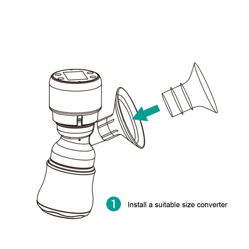 17/19/21 mm Milchpumpen-Trichtereinsätze Plug-in-Konverter für verschiedene Kalibergrößen QX2D