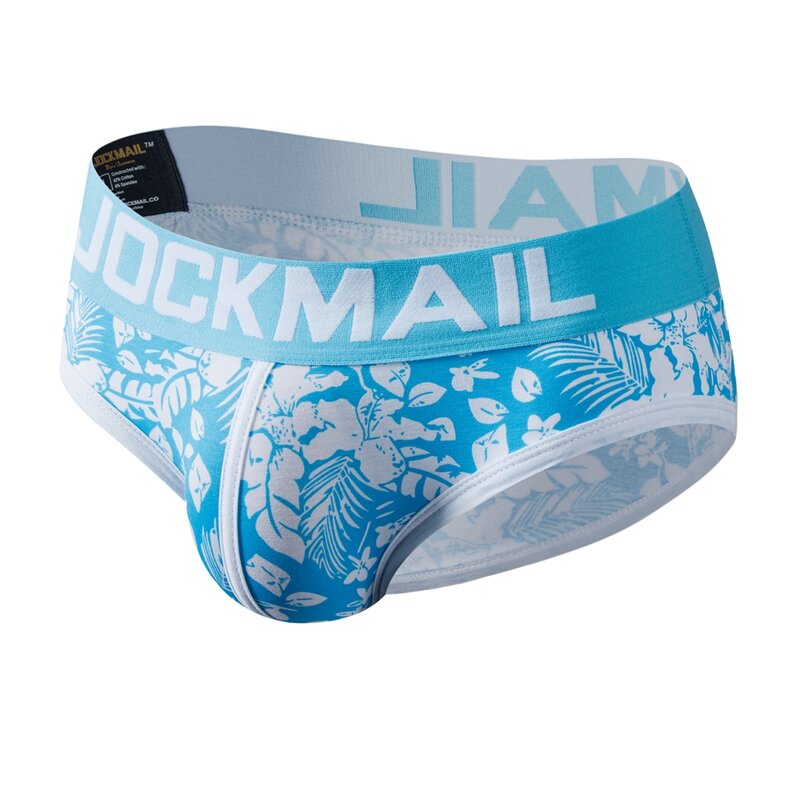 JOCKMAIL-남성 속옷, 섹시한 프린트 팬티, 벌지 파우치, 남성 비키니 서포터, 낮은 허리 통기성 코튼 게이 속옷