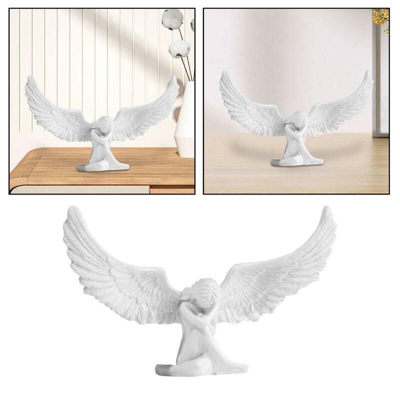 Angel Statue Crafts Resin Figurine for Table Centerpieces Indoor Fireplace