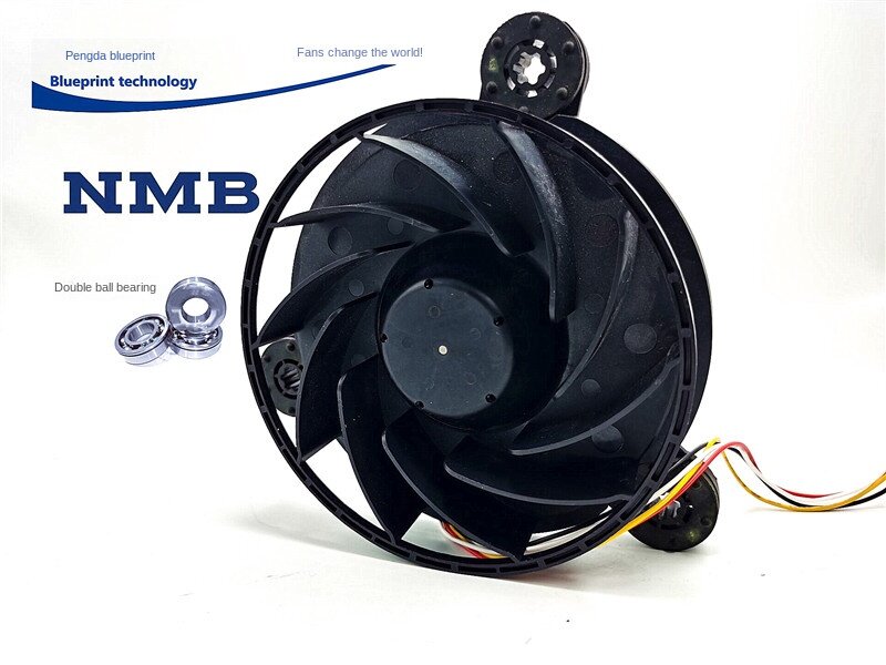 NMB 12038ge-12m-yu Refrigerator 12v0.26a Turbine Bracket 14cm Double Ball Cooling Fan Fan