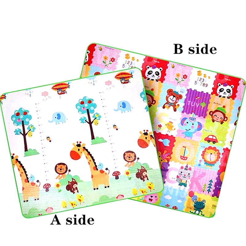 Large Size Baby Play Mat Xpe Puzzle Children's Mat Cartoon Baby Room Crawling Pad Waterproof Non-slip Carpet Thickness 1cm/0.5cm