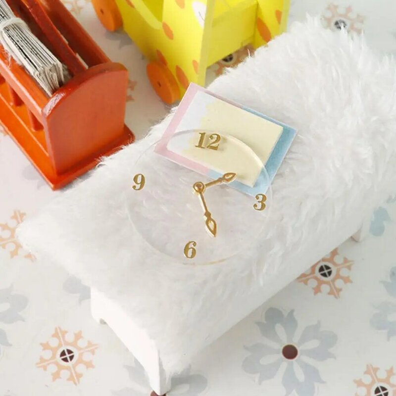 Dollhouse Furniture Realistic 1 12 Dollhouse Wall Clock Miniature Model Furniture Toy for Pretend Play Home Decor for Doll