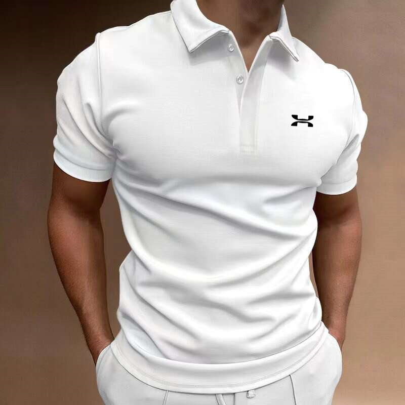 Nouveau T-shirt classique Polo à manches courtes pour hommes Haut d'été T-shirt décontracté Col boutonné Super Large S-4XL Polo décontracté