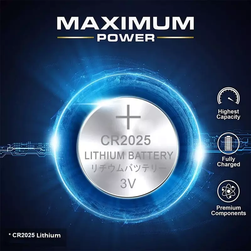리튬 코인 셀 배터리, 시계 장난감, 전자 자동차 키 단추 배터리, 오래 지속, 240mAh CR2032 5004LC CR 2032 3V, 2-50 개