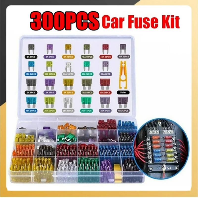 Fusible de lame de voiture, kit assressentiWieshamm, mini jeu de lames de petite taille, boîte à coque en plastique, accessoires de remplacement de voiture, 300 pièces