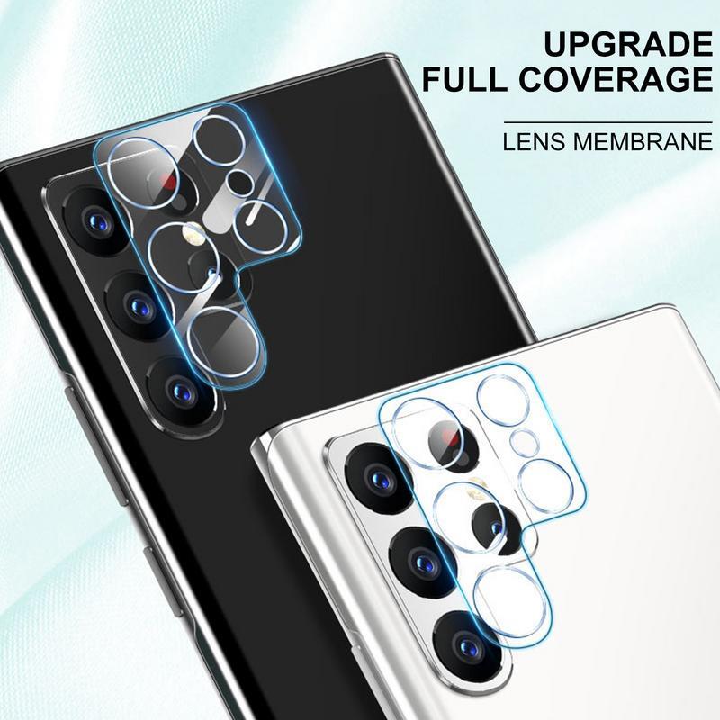For Sam-sung S22 Ultra Camera Lens Protective Film Tempered Glass Camera Cover 9H Hardness 3D Full Coverage Tempered Glass Ultra