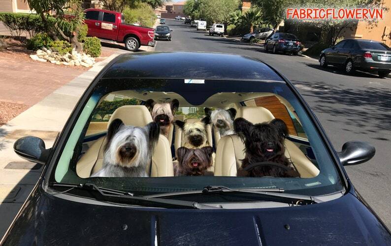 Skye Terrier Auto Zonnescherm, Skye Terrier Auto Decoratie, Hond Voorruit, Hond Liefhebbers Gift, hond Auto Zonnescherm, Cadeau Voor Moeder, Gift Fo