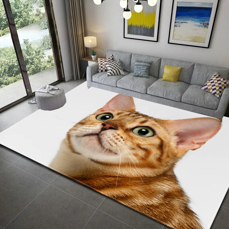 Karpet anjing romantis, keset ruang tamu motif 3D anti Slip, karpet pintu masuk rumah, keset pintu kamar tidur, binatang lucu, keset lantai dapur