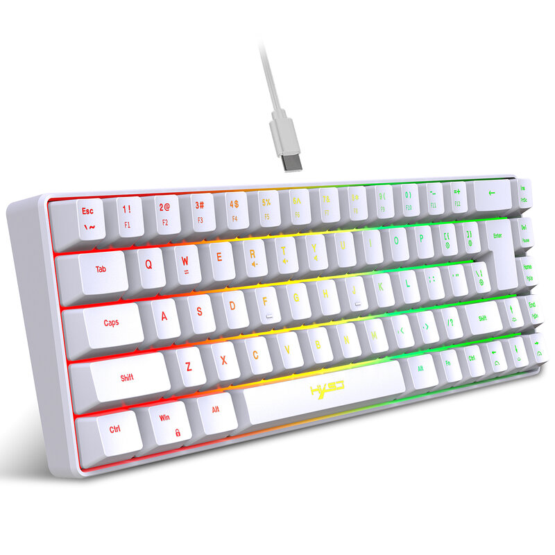 Проводная игровая мини-клавиатура HXSJ V200 K68 RGB Streamer, 19-клавишная безконфликтная мембранная клавиатура с механическими ощущениями для игр/офиса
