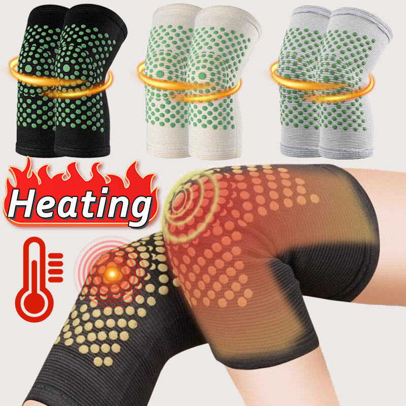 Ay Tsao Lattice Constant Temperature Self-Heating Warm Knee Pads Joint Pain Relief Injury Recovery Breathable Elastic Leg Sleeve
