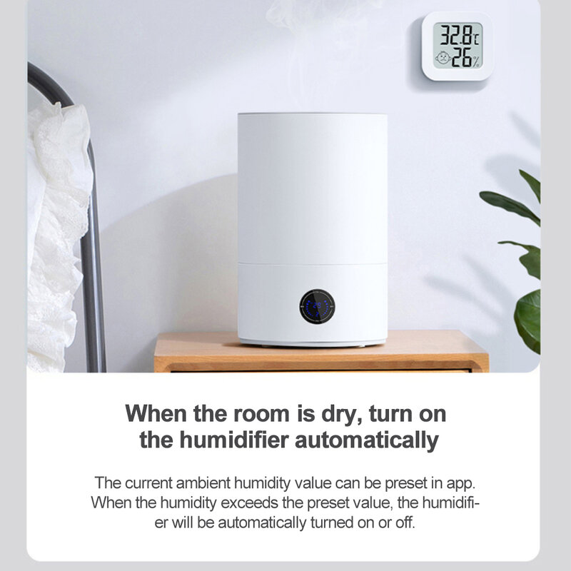 Zigbee Tuya inteligentny czujnik temperatury i wilgotności z wyświetlaczem LCD inteligentna automatyka domowa pilot współpracuje z Alexa Google Home