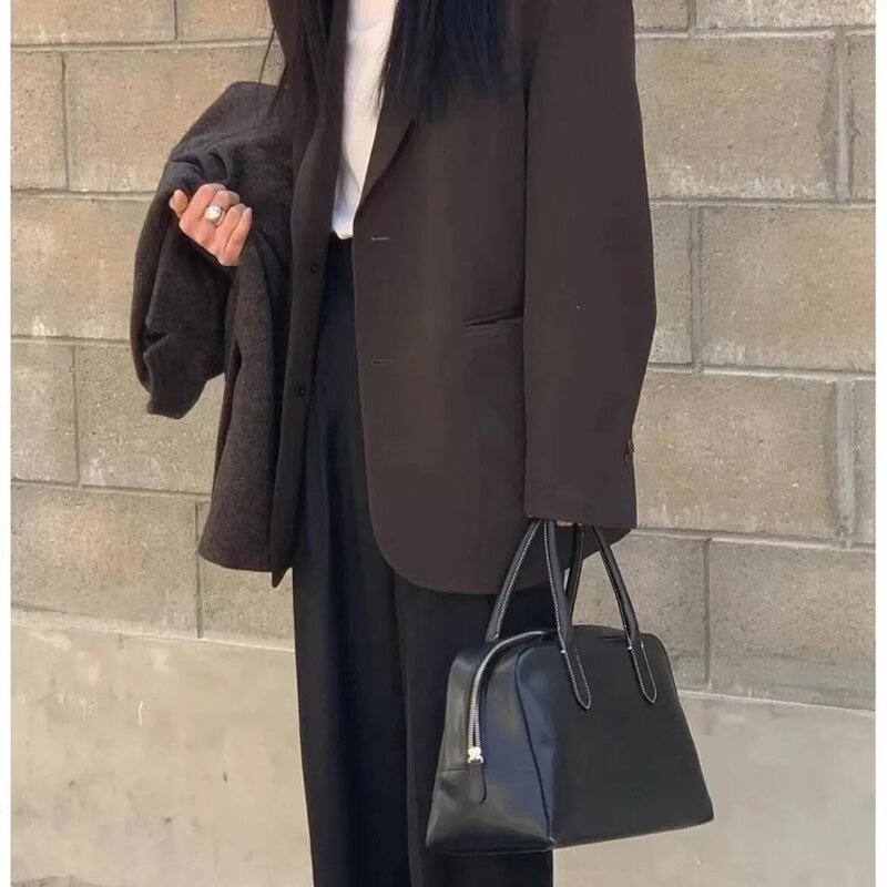 Damen Echt leder Pendel handtasche Trend Boston tragbare Handtasche