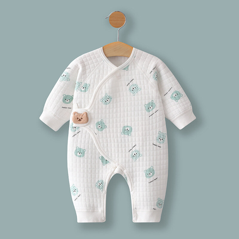 Macacão de manga comprida para bebê recém-nascido, roupas infantis, pijamas, macacões para meninas e meninos, roupas 100% algodão, primavera e outono, 0 a 6 meses
