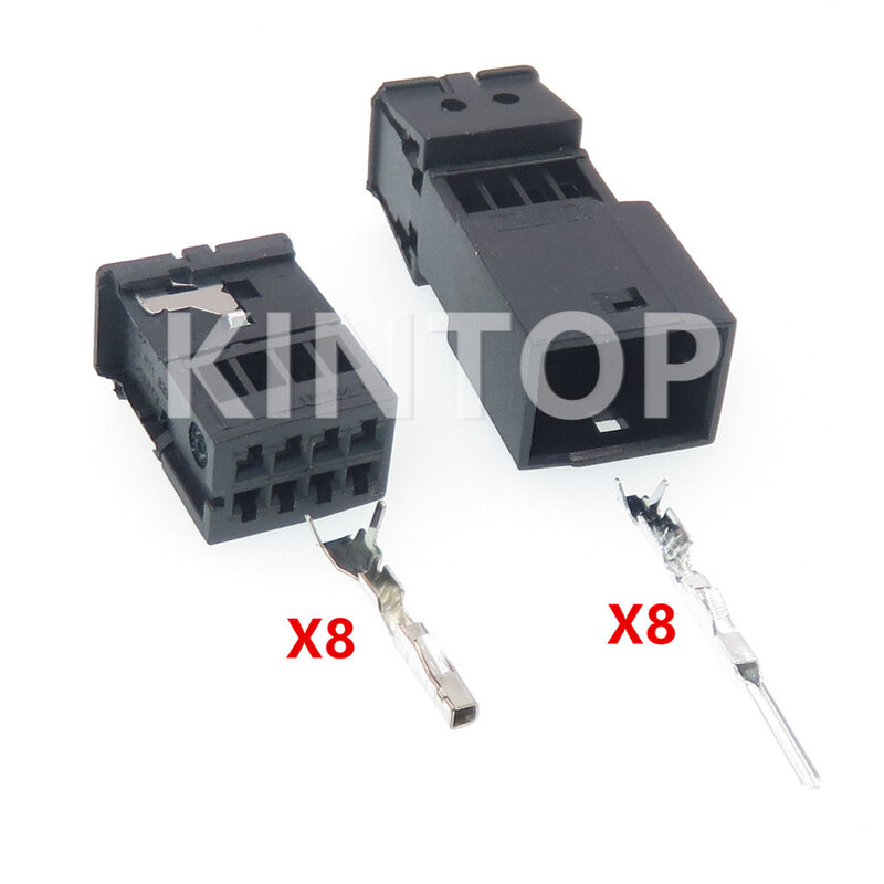 1 Set 8 Pin 1719566-1 1719564-1 8K0971834 8K0971833 Soket Kabel Terbuka Otomatis dengan Kabel Rakitan Konektor Modifikasi Mobil