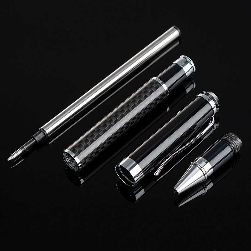 Marke Kohle faser Metall Roller Kugelschreiber Geschäfts leute Unterschrift Geschenk Schreibstift kaufen 2 senden Geschenk