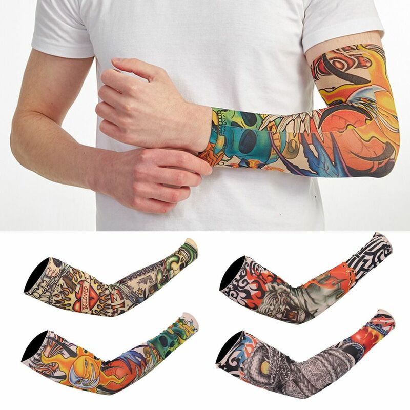 Running Warmer Outdoor Sport Basketball UV Protection Arm Cover Tattoo Arm Sleeves Flower Arm Sleeves Sun Protection