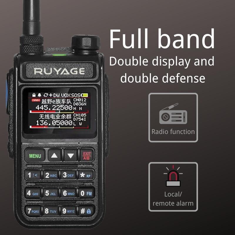 Ruyage-walkie-talkie de 2 vías, escáner de Color de banda de aviación, UV58PLUS, NOAA, canal meteorológico, 6 bandas, Amateur, 999CH