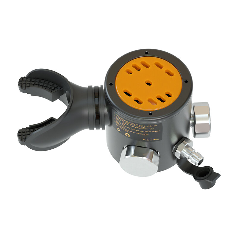 0.5L-Diving Equipment Oxygen Bottle Breathing Valve Head with Luminous Instrument Pressure Relief Valve Diving Cylinder Adapter