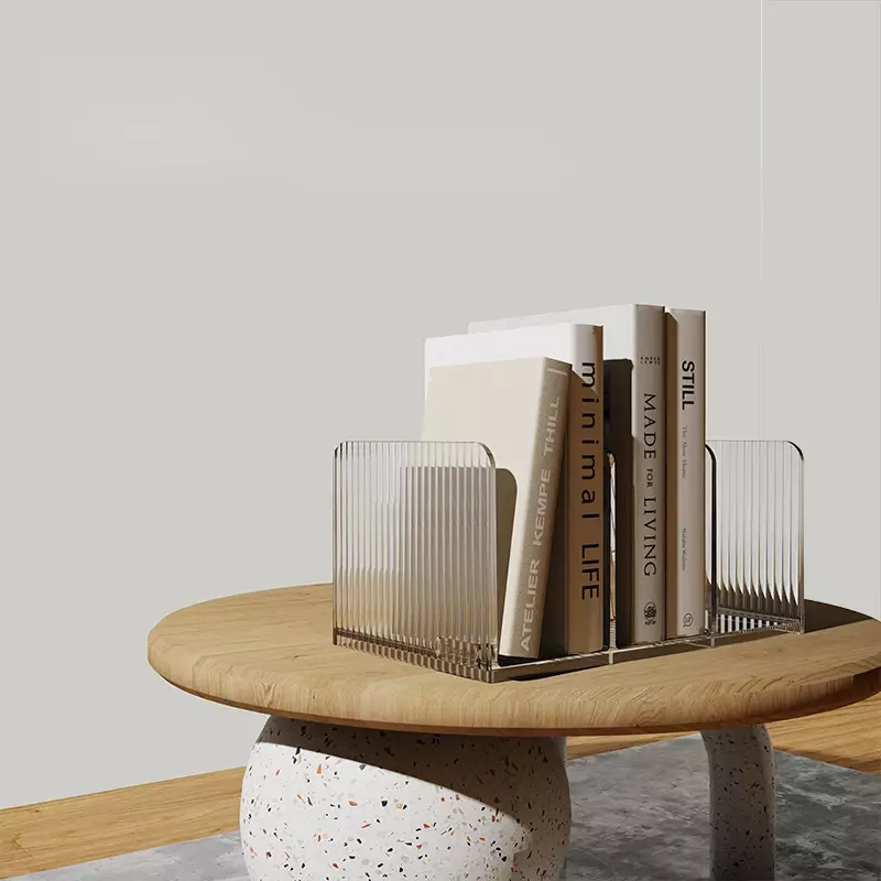 Przezroczysta półka na książki stojak na dekoracyjne przechowywanie stojak na książki stojak na książkę materiały szkolne
