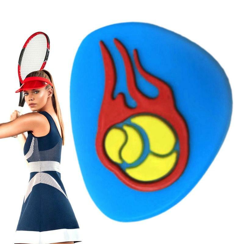 Cute Cartoon Tennis Vibration Dampeners Tennis Racket Anti Vibration Flag Silicone Tennis Racquet Damper Tennis Accessories