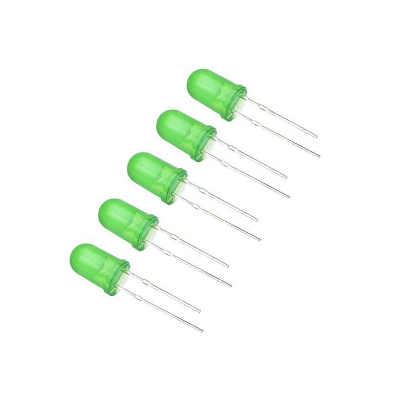 5valuesx20Pcs = 100Pcs UltraBright Rosso/Verde/Blu/Bianco/Giallo Ultra Luminoso 5 millimetri Rotonda LED diodo F5 Led