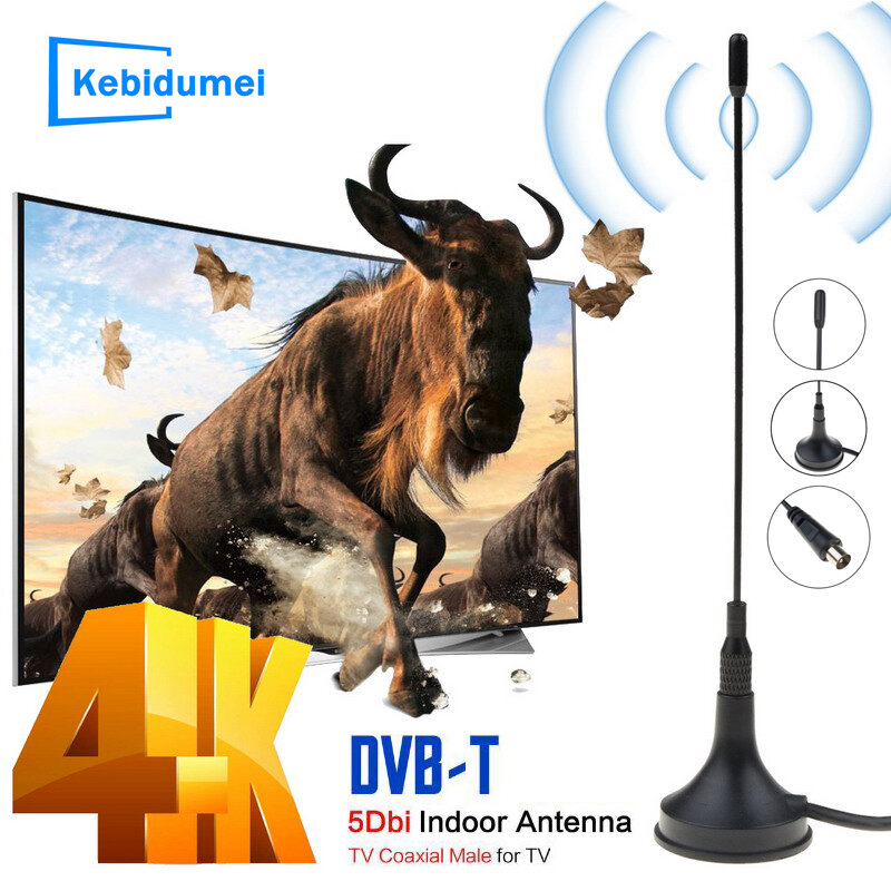 Televison HDTV Antena de TV Digital Receptor De Sinal Interior 5dBi DVB-T T2 Mini Aerial Booster CMMB Receptores Para Smart TV