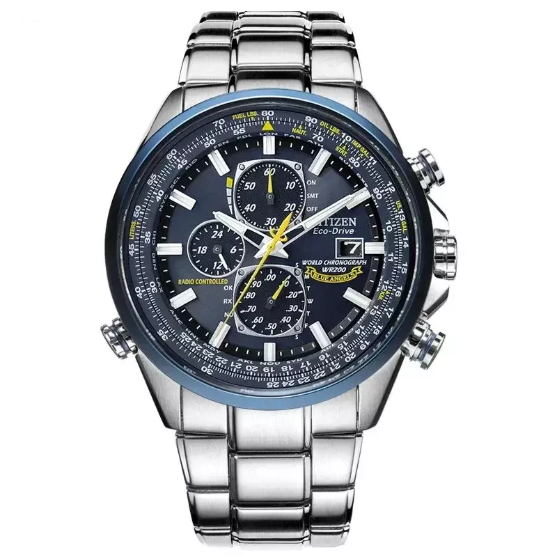 Reloj de cuarzo multifunción, reloj redondo de lujo, resistente al agua, inoxidable, automático, AAA