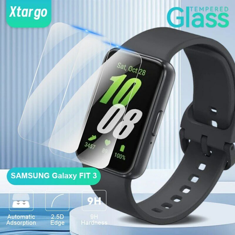 Kaca Tempered untuk Samsung Galaxy Fit 3, arloji cerdas TPU Film Anti gores pelindung layar HD Film pelindung untuk Samsung Galaxy