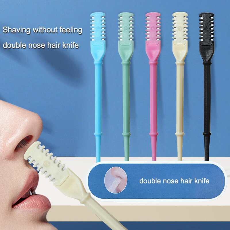 360 Degree Rotating Double Head Nose Hair Trimmer Earpick Nose Hair Removal Trimming Portable Nose Ear Hair Trimmer Tool