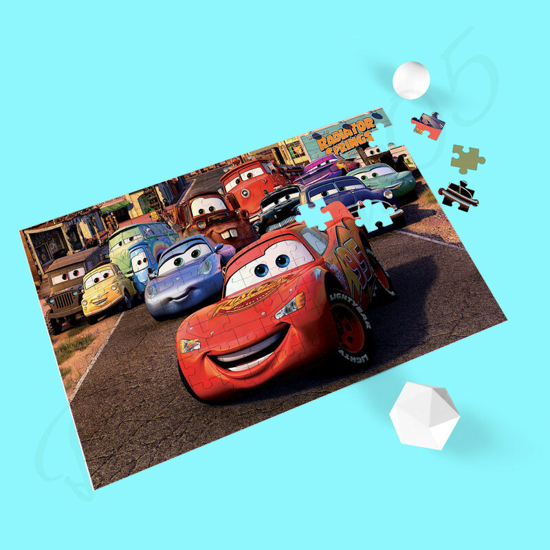 Disney Animated Film Cars Jigsaw puzzle per bambini 35 300 500 1000 pezzi di puzzle in legno e cartoni animati giocattoli educativi unici