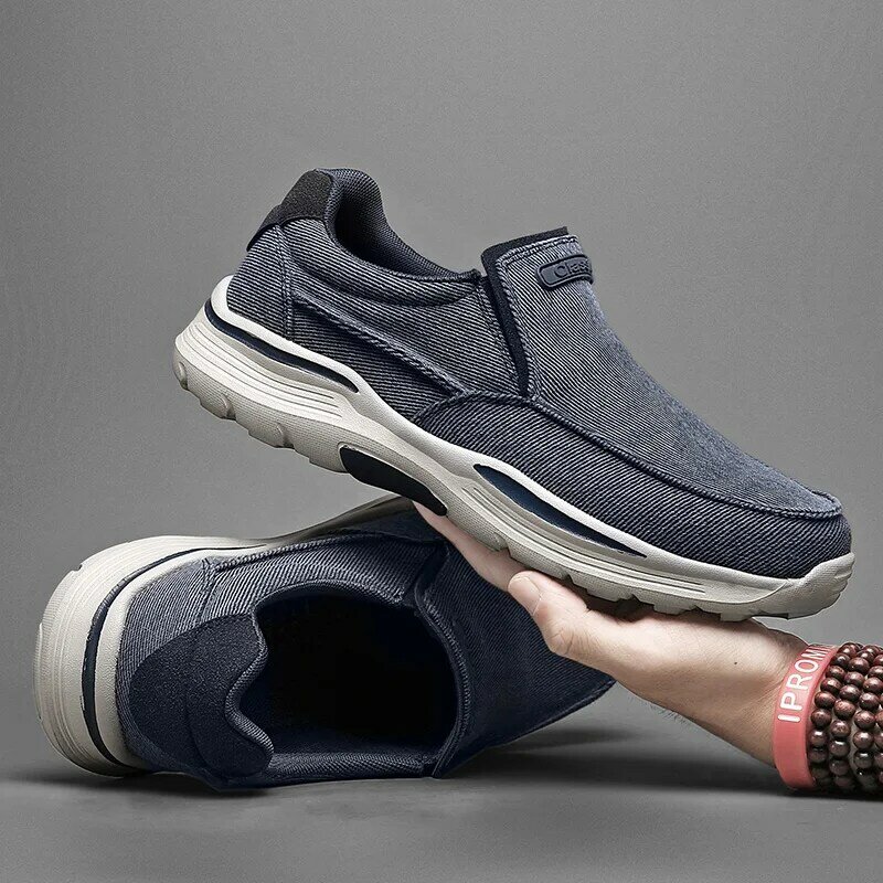 Men's casual canvas flats Men's spring and summer comfortable casual sports shoes large size driving walking shoes new39-48