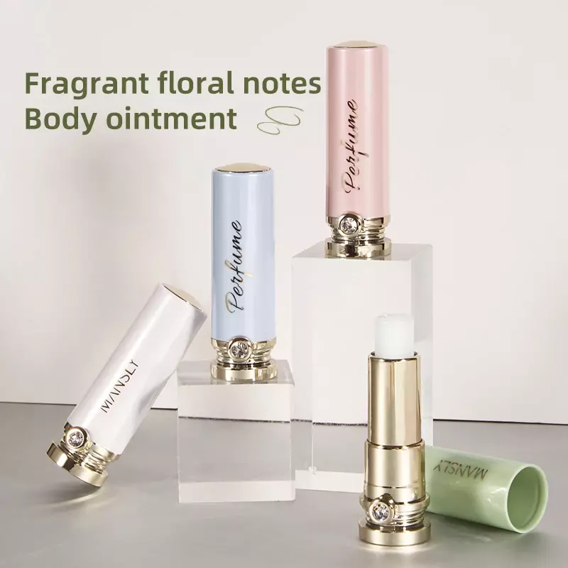 Parfum padat pria wanita, pewangi ringan tahan lama alami segar deodoran portabel hadiah balsem padat tubuh Mini