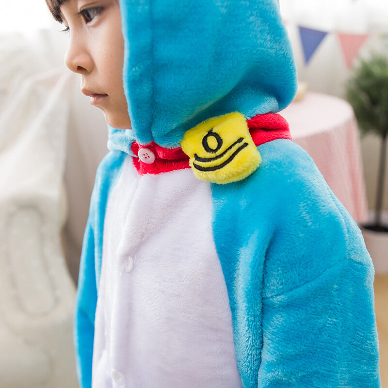 Doraemon Onesie pijama Kigurumi Animal Cosplay disfraz de Halloween azul familia Pijamas mujeres