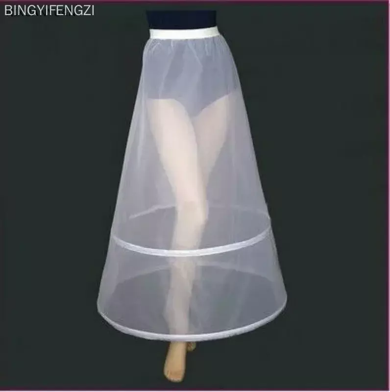 Rok dalam pernikahan wanita, Rok dalam rok panjang putih rok dalam selutut aksesoris pernikahan, Rok bawah Prom, jenis Item Hoop A-line 2