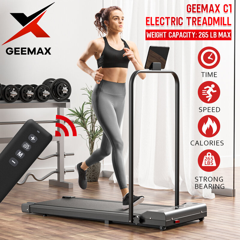 Geemax 2-em-1 esteiras dobráveis multifuncional mini fitness indoor equipamentos de exercício ginásio casa dobrável esteiras de fitness