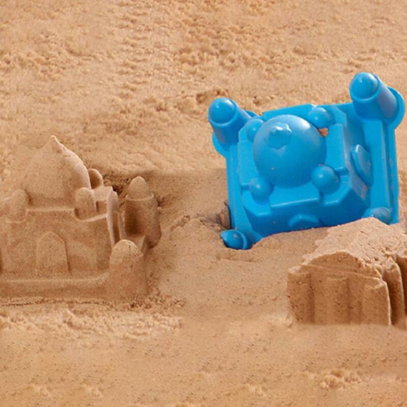 창의적인 성 모래 점토 금형 빌딩 피라미드 게임 장난감, 샌드캐슬 해변 상호 작용 재미있는 목욕 모래, U5K4, 세트당 6 개