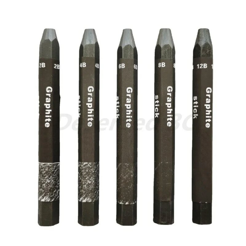 R9CB sztyfty grafitowe rozpuszczalne w wodzie szkicowania artysta cieniowania ołówek w kształcie sześciokąta 5 sztuk