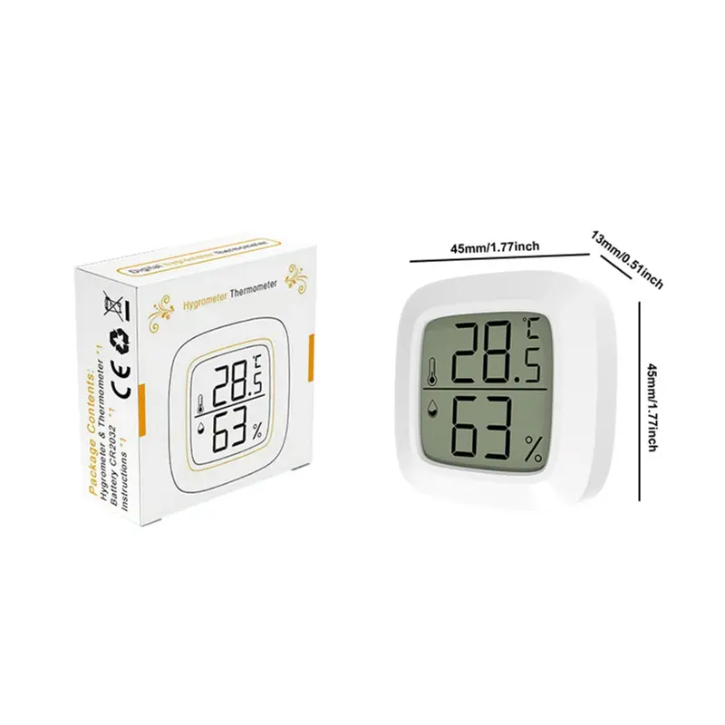 Mini igrometro termometro digitale con sensore ad alta precisione Monitor di umidità della temperatura alimentato a batteria all'ingrosso