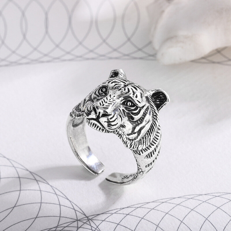 Anelli regolabili tigre in argento Sterling 925 per le donne accessori per gioielli femminili di fidanzamento spedizione gratuita tutto gioielli