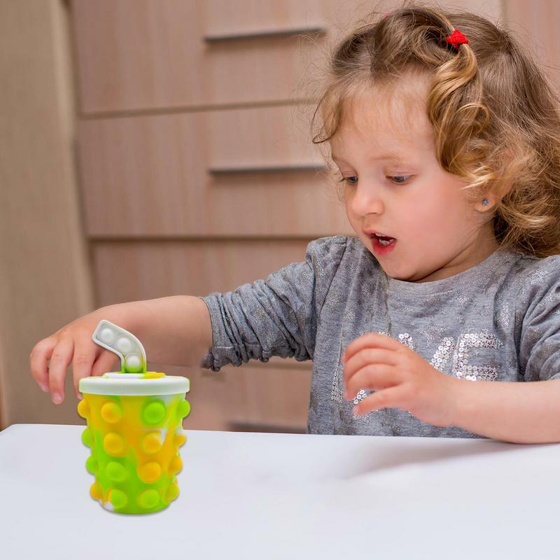 Mainan Fidget elastis desain Makanan Cepat Gelembung Pop mainan Remas sensor antistres realistis mainan Fidget elastis untuk