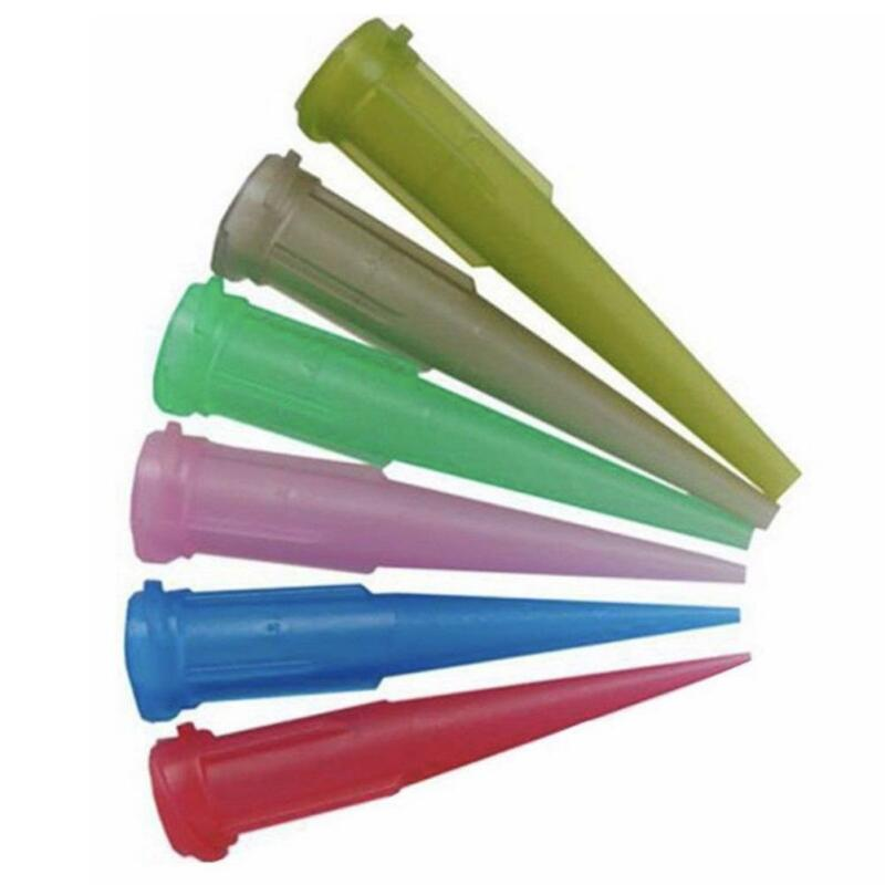Tt cola de plástico dispensador bocal, agulha dispensador líquido, pontas cônicas, 14g a 30g, 25 pcs