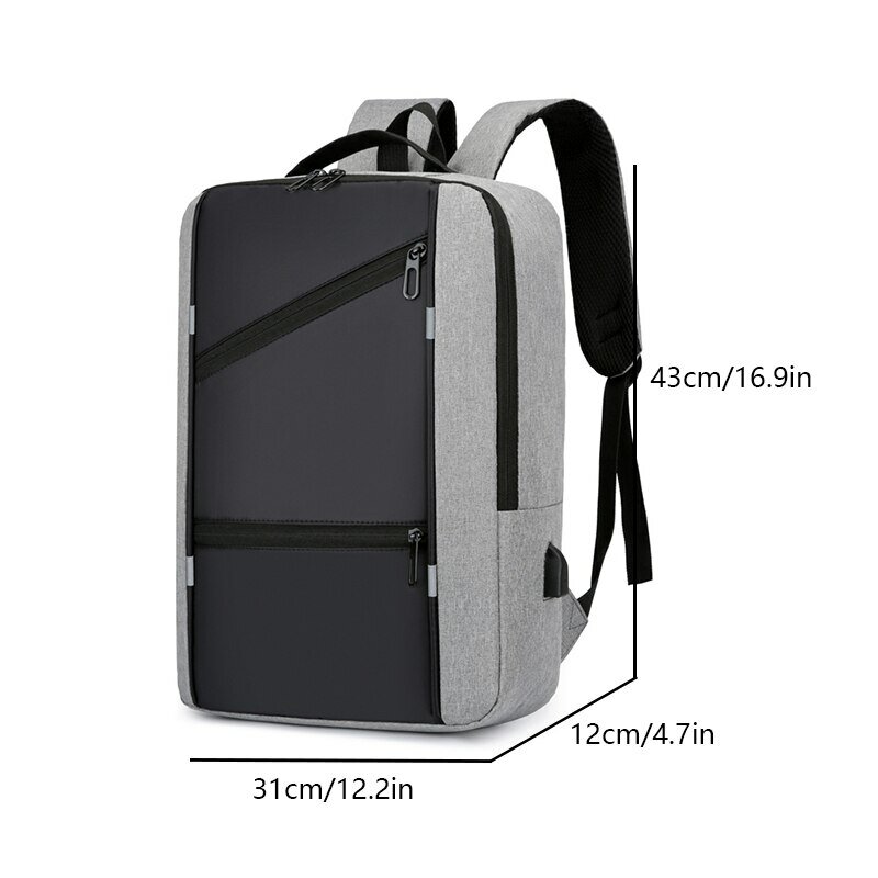 A 15,6 polegadas Unisex multifuncional de grande capacidade mochila impermeável Business Casual Usb carregamento Duffel Bag