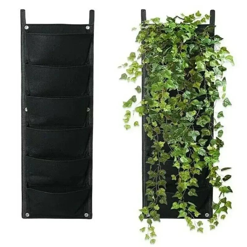 1PC Wall Hanging Planting Bags Wall Grow Bags Planting Vertical Flower Grow Pouch Planter Garden Supplies