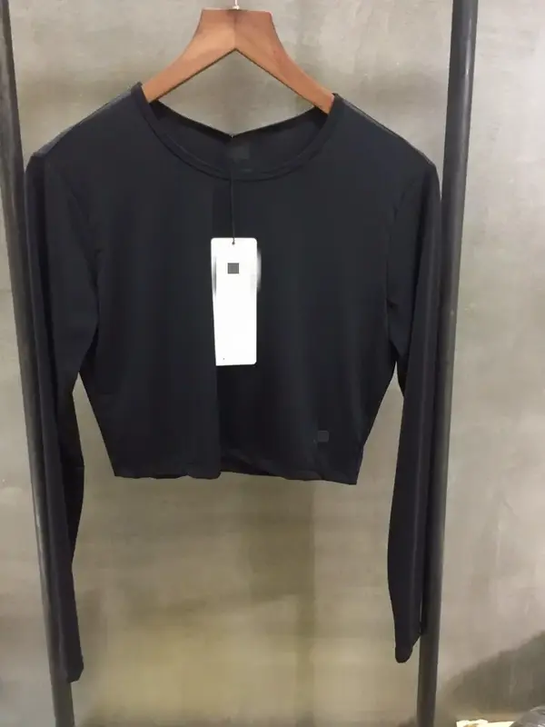 22 damska 2023 modna trójkolorowa cienka Nano szybkoschnąca sportowa koszulka z długim rękawem