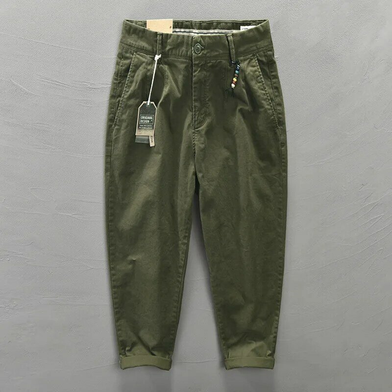 Pantalones de trabajo informales para hombre, Color sólido, Z301, otoño e invierno, nuevo