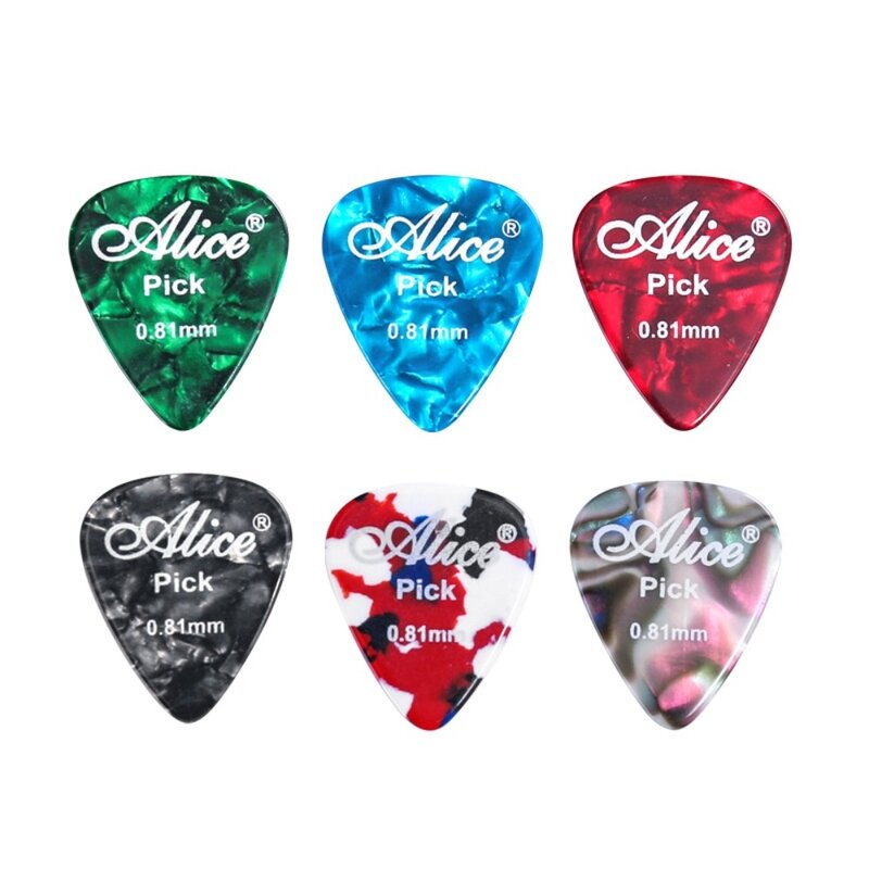 5pcs Guitar Picks Guitar Pick Mixed Color Plectrum Color Random Color Celluloid Picks Celluloid Thickness 0.46-1.5