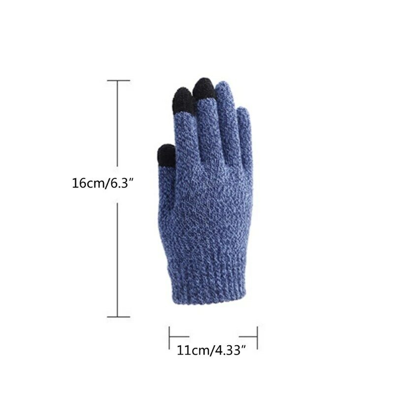 เด็ก Touchscreenes ถุงมือ Soft & Breathable Winter WARM Mittens ถุงมือถักที่เป็นของแข็ง