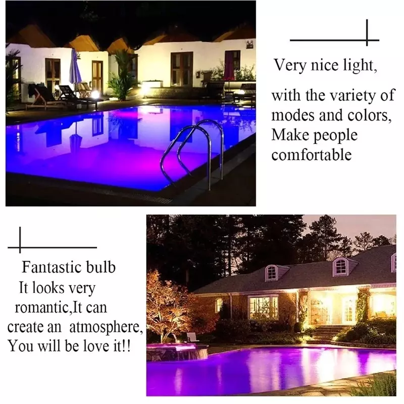 RGB LED水中プールライト,Bluetoothアプリ制御,屋外および屋内景観ランプ,池のスポットライト,dc12v,25w
