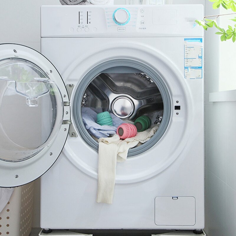 Lavanderia Bola Drum Magia Pode Adicionar Líquido, Suprimentos de Máquina de Lavar Roupa, Anti-Enrolamento, 3 Pcs