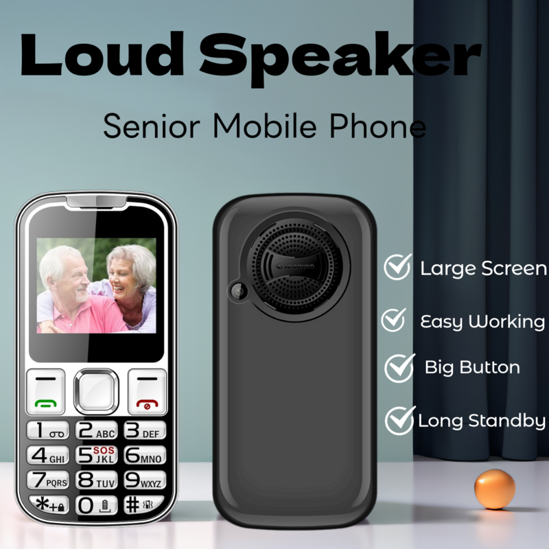 Low Price 2G GSM Unlock Bar Large Battery Big Key Feature Easy Use Elderly Senior Cellphone Small Size Quick Call Anti Scratch